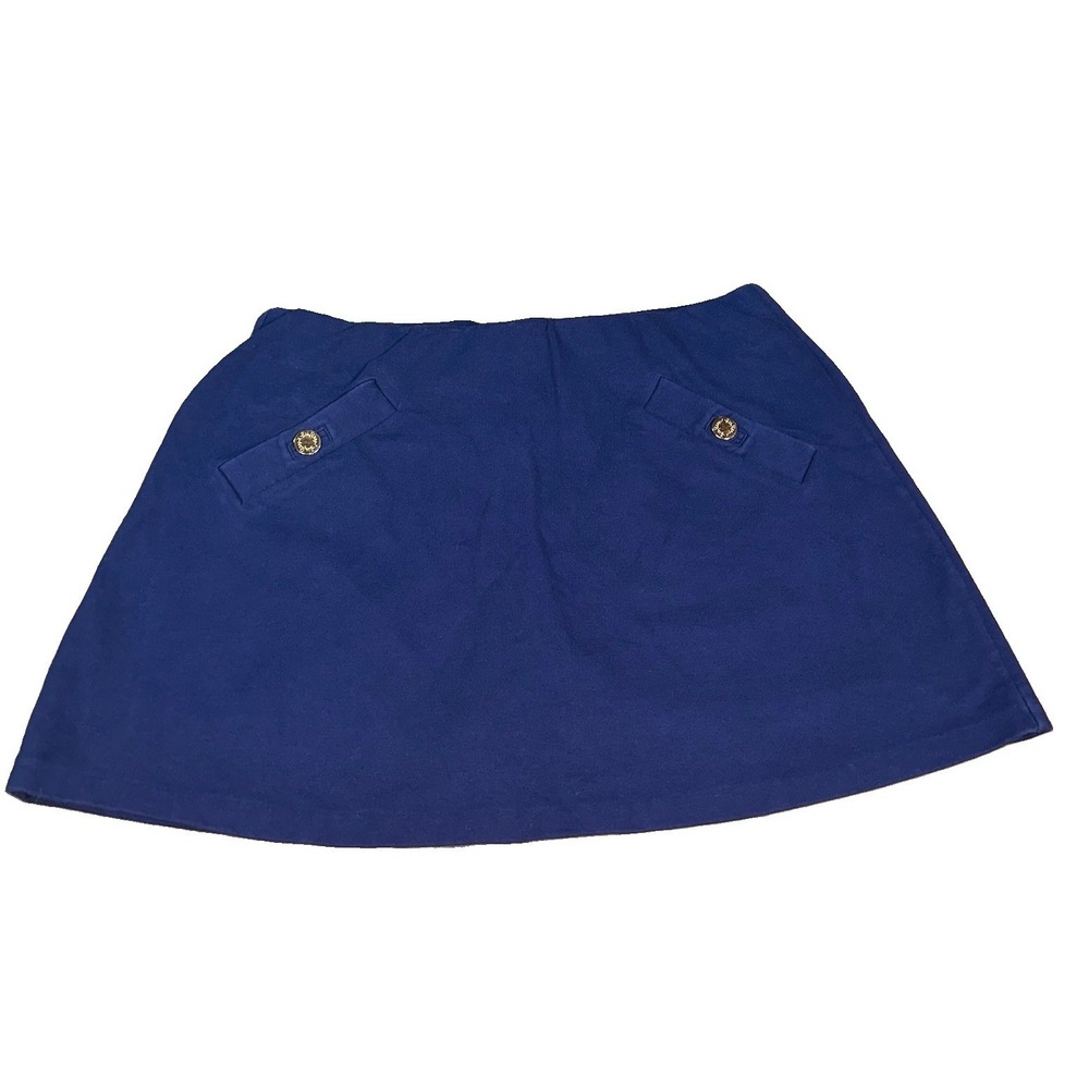 Lilly Pulitzer‎ Madison True Navy Mini Skort Cotton Athleisure Golf Women's M
